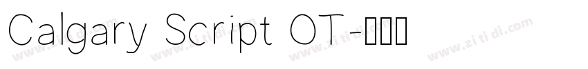 Calgary Script OT字体转换